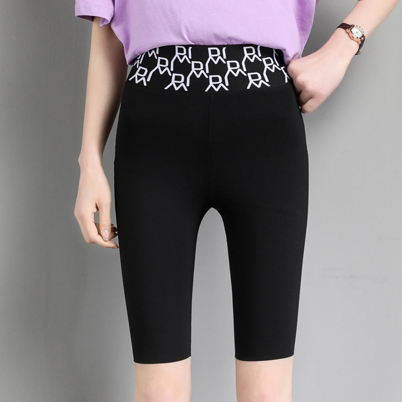 Shark pants wear leggings, thin waist shorts, women&#039;s summer Fife Yoga riding Barbie spring and Autumn