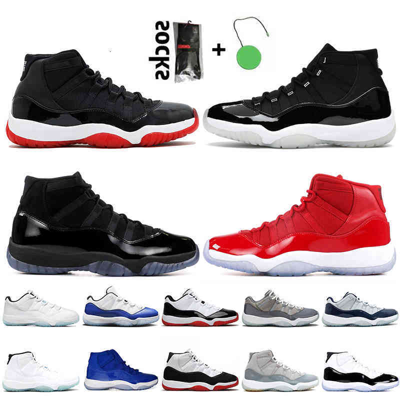Top Quality Womens Mens 11s Basketball Shoes Jumpman 11 Jubilee 25th Anniversary Bred Cap Gown Low High OG Trainers Sneakers3W4L