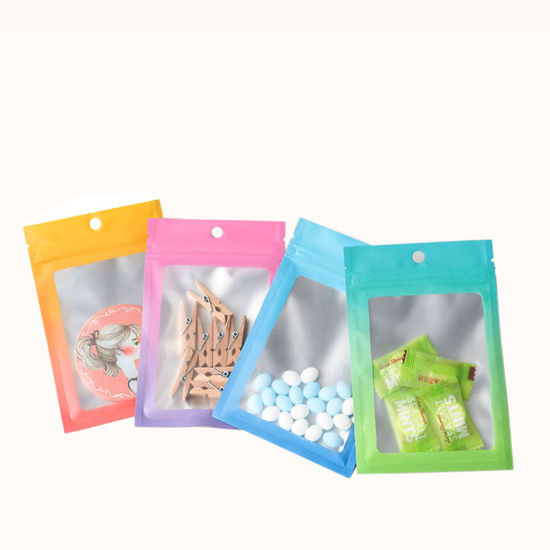 200Pcs Reclosable Small Gift Aluminum Foil Bags Package Accessories Candy mockup Packaging Plastic Ziplock Bag