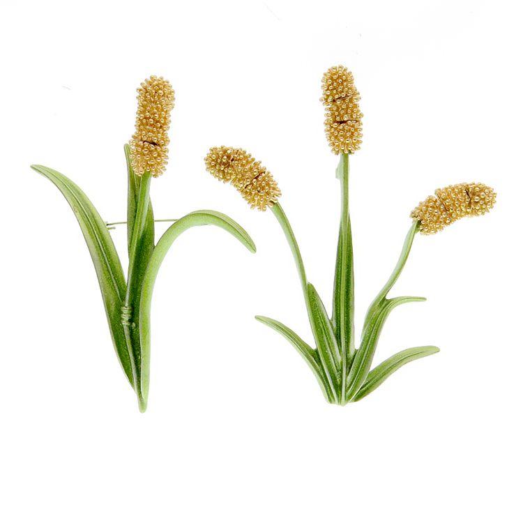 Pins, Brooches Korea Vintag Dog&#039;s Tail Grass Antique Exaggeration Of The Lacquer That Bake Oil Style Lady Lovers Spot Fresh Brooch