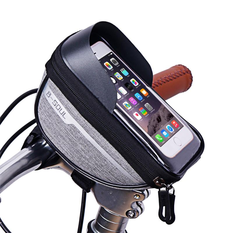 Storage Bags Cycling Bicycle Bike Head Tube Handlebar Cell Mobile Phone Bag Case Holder Screen Mount For 6.5in