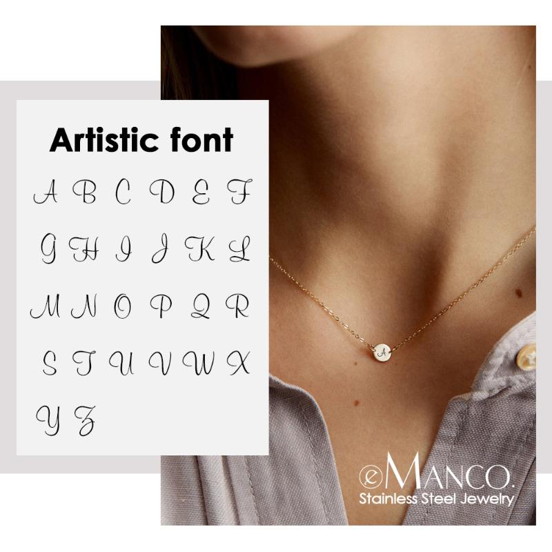 Pendant Necklaces E-Manco 316L Stainless Steel Necklace Women Simple Choker Fashion Jewelry