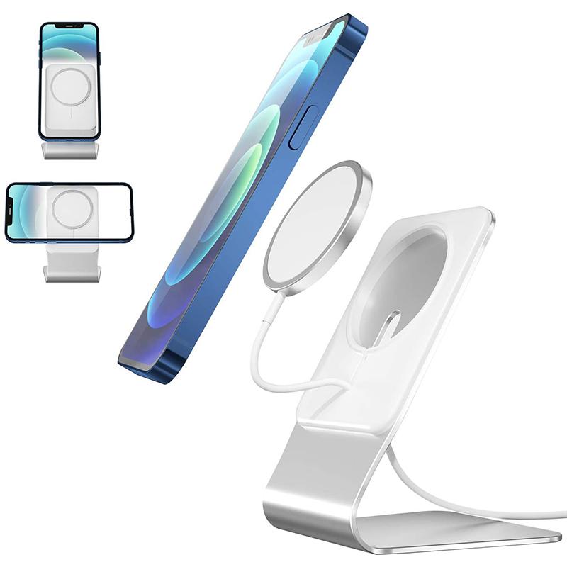 Cell Phone Mounts & Holders For 12 Pro Max 12Mini Magsafing Holder Magnetic Wireless Charging Stand Desk Aluminum Macsafe Mobile Brac