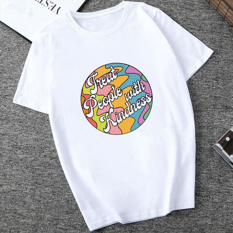 Harry Styles Treat People Mens T Shirts With Kindness Korean Fashion Short Sleeve Casual Ladies Harajuku Tee