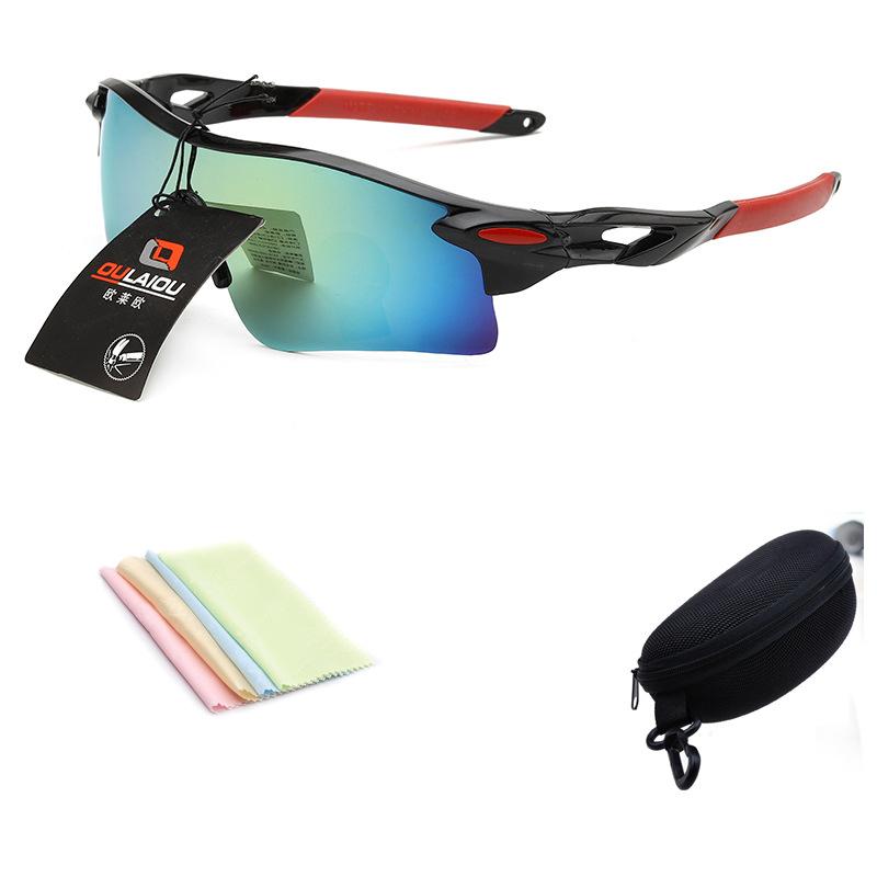 Sunglasses Gradient Color Reflection Square Frame Men Mirrored Lens Brand Design Women Driving Fishing Sports Sun Glasses UV400