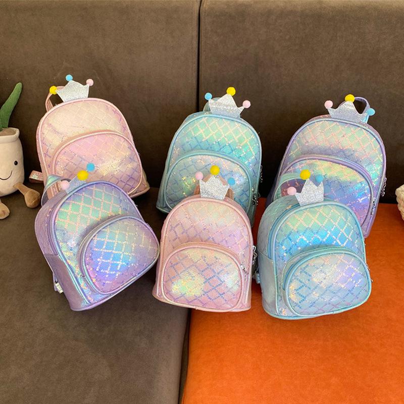 School Bags Children Mini Backpack Purse Cute Shiny For Kids Girl Leather Baby Backpacks