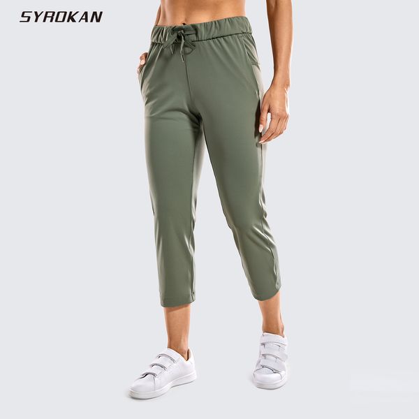 Tight Leggings, Yoga Pant Women&#039;s On the Travel Mid Rise Joggers Casual Pants Crop with Pockets -23 Inches