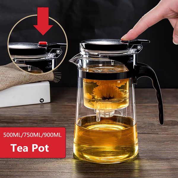 Pots Heat Resistant Glass Pot Infuser Chinese Kung FuSet Kettle Coffee Maker Convenient Office