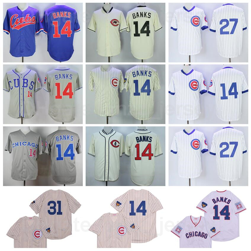 1988 1990 1994 Retire Baseball 31 Maddux Vintage Jersey 1929 1968 1969 Retro 14 Ernie Banks 27 Addison Russell Cooperstown All Stitched Cool Base Bl