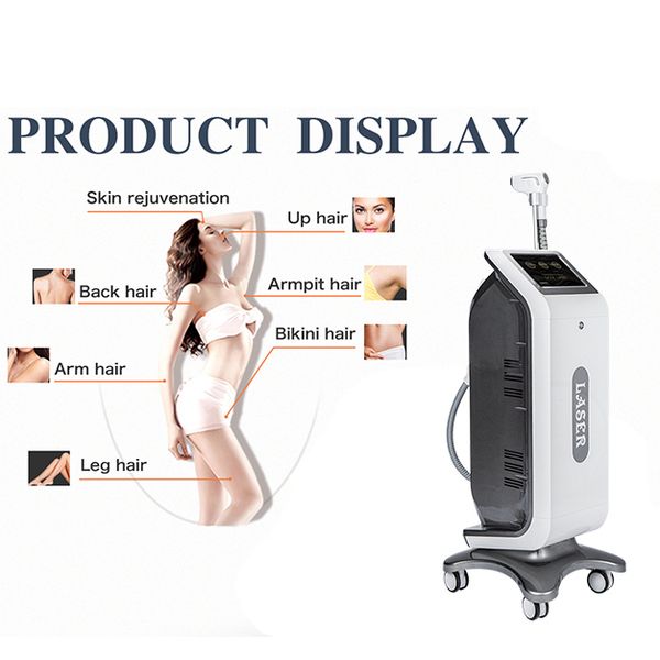 Three wavelengths of high energy 808Machine 2 Years Warranty Permanent 808nm diode Laser Hair Removal Machine For All Skin depilation