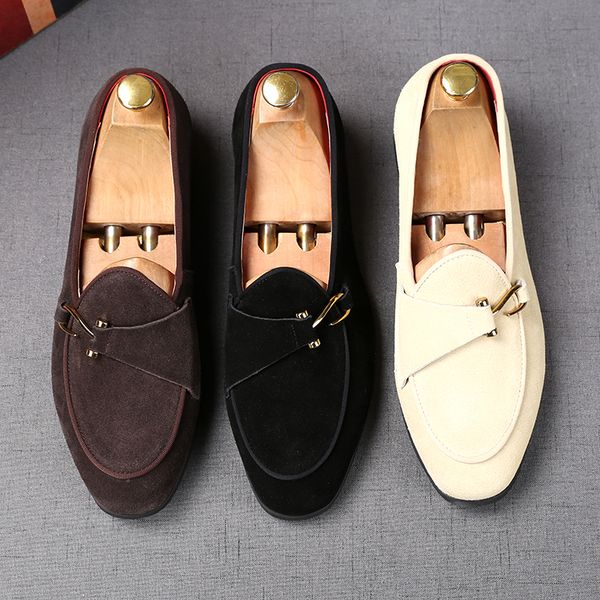 Handmade Pointed Toe Formal Moccasins Shoes Autumn Summer Men Fashion Party Wedding Office Male Oxford Dress Leather Loafers H11