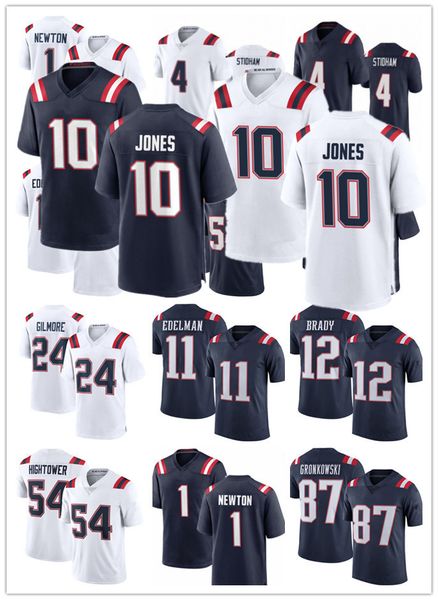 10 Mac Jones jersey men women youth 12 Tom Brady 87 Rob Gronkowski 11 Julian Edelman 1 Cam Newton 24 Stephon Gilmore 54 Dont&#039;a Hightowe