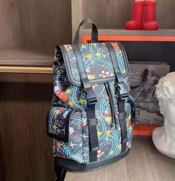 Backpack 34.5x44x12.5cm handbags purses mens backpacks leather trendy handbag real for men bags