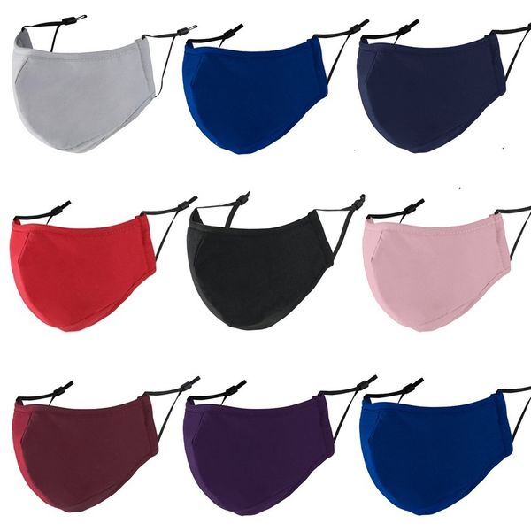 face mask 3-layer cotton fashion designers face masks adult breathable black red blue washable anti-haze PM2.5 facemask for men women