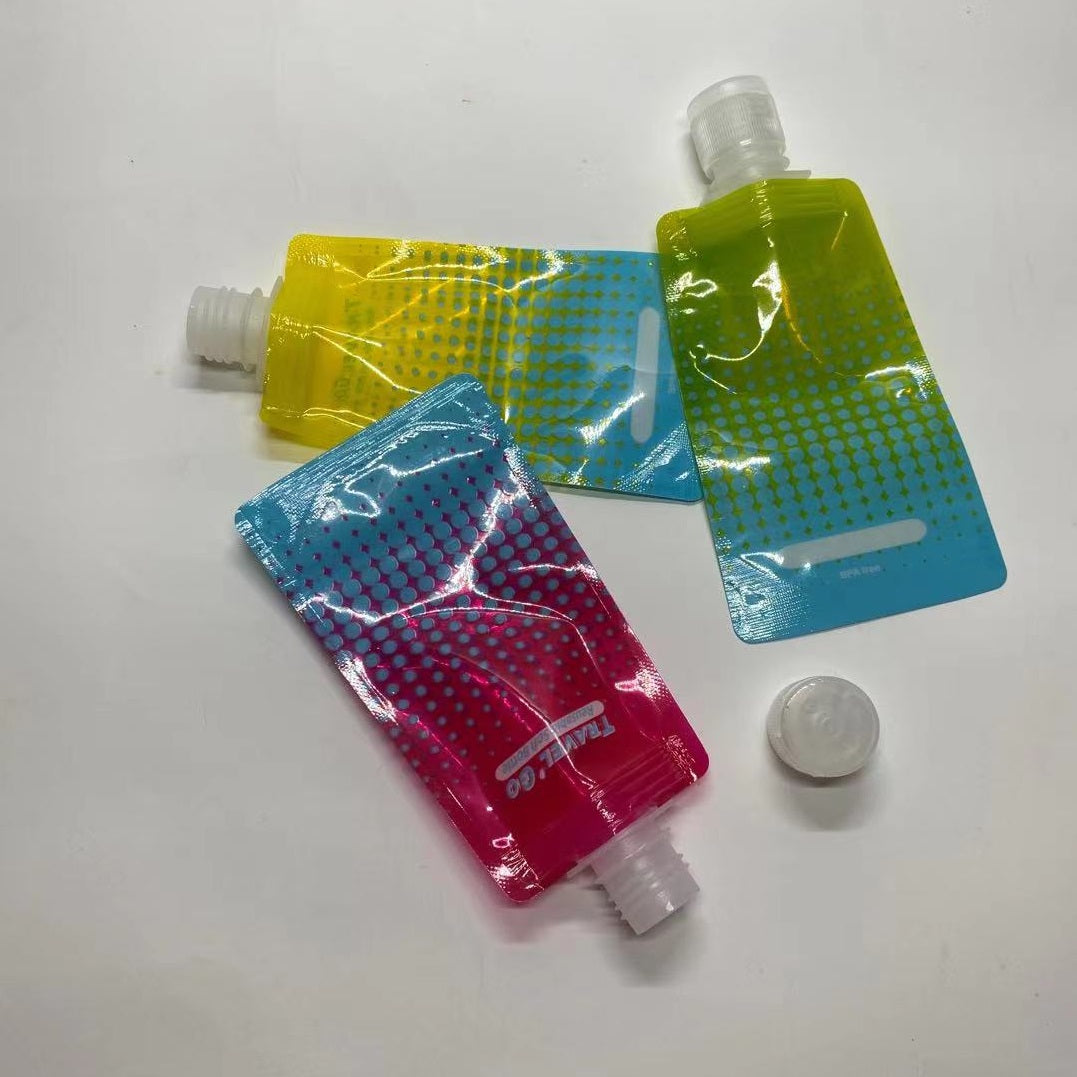 Small travel spout pouch liquid bottle bag detergent foam soap dispenser packaging baggie for shampoo custom printed plastic refillable lotion bags