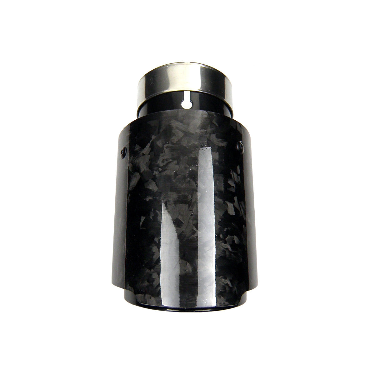 Car Universal Exhaust muffler black stainless steel Glossy Forged Carbon Fiber Tail Pipe Tip