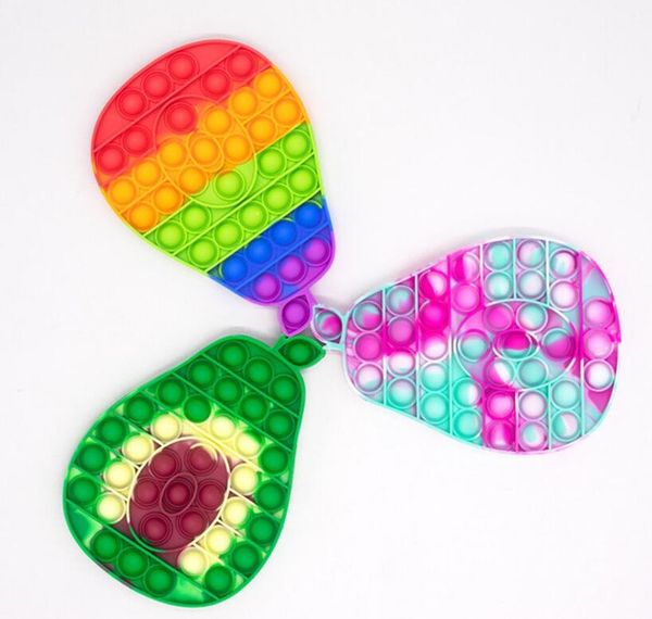 2021 Avocado Simple Bubble Fidget Toy Sensory Stress Relief Funny Anti-stress Hand Toys for Adult Children 17.5*12.5CM