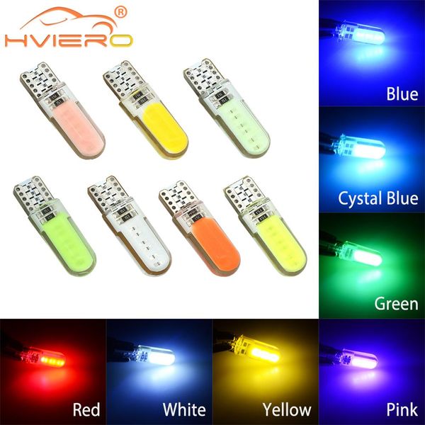 10X T10 W5W COB LED Silicagel Waterproof 194 501 Wedge Lights Car Marker Reading Dome Lamp Auto Parking Bulbs for Lada Dc 12V