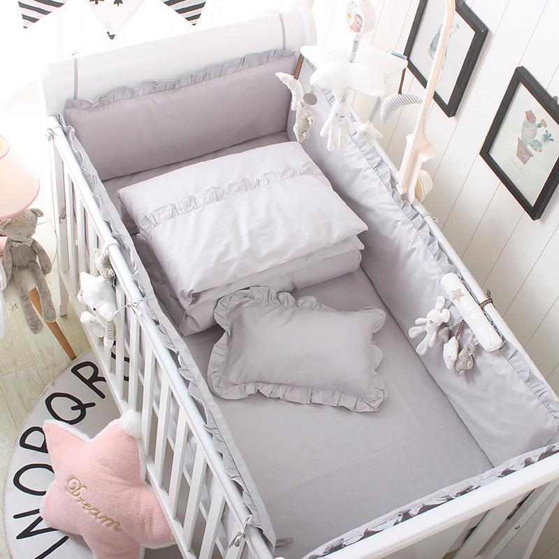 Bedding Sets Nordic INS Baby Crib Bumpers Cradle Side Protector Bed Sheet Cot Matress Cover Clothes Set Bedroom Decoration