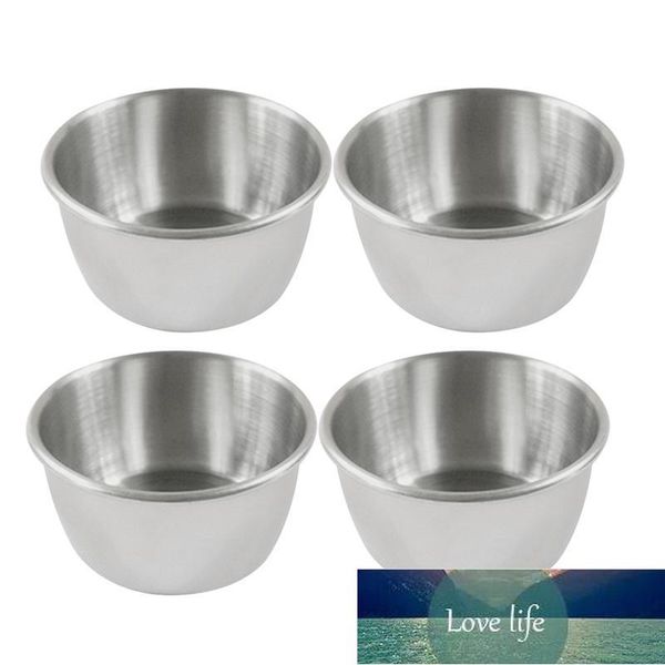4pcs Stainless Steel Hot Pot Dipping Bowl Small Sauce Cup Seasoning Dish Saucer Appetizer Plates Sauce Container for Restaurant
