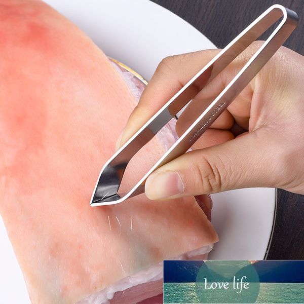 1pcs Stainless Steel Fish Bone Tweezers Pincer Clip Puller Remover Tongs Fish Bone Plucking Clamp Kitchen Gadgets Seafood Tools Factory pric