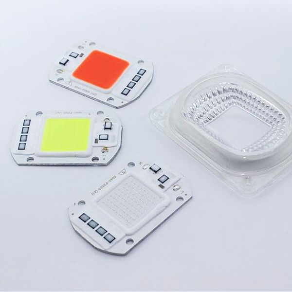 Colorful LED COB Chip 20W 30W 50W Smart IC light Beads 220V 240V LEDs Floodlight Spotlight Red Blue Green Lights Chips 10Pcs-lot