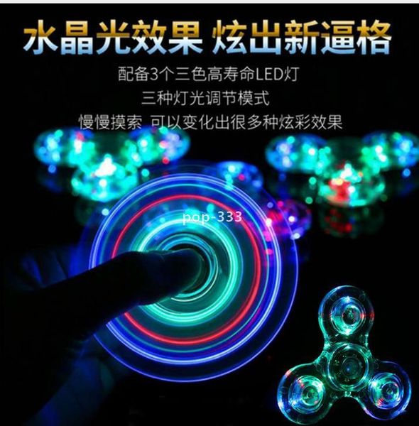 Metal alloy fingertip gyro electroplating luminous decompression toy spot