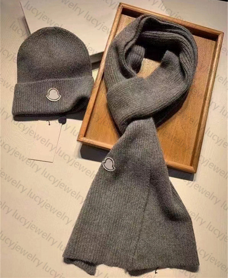 Scarves Sets Beanie Hats Fashion Scarf for Man Women Winter Shawl Long Neck Breathable 11 Option High Quality