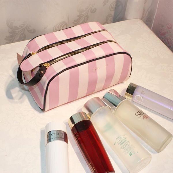 Cosmetic Bags & Cases Bag Ladies Pu Leather Travel Waterproof Portable V Large Capacity Zipper Beauty