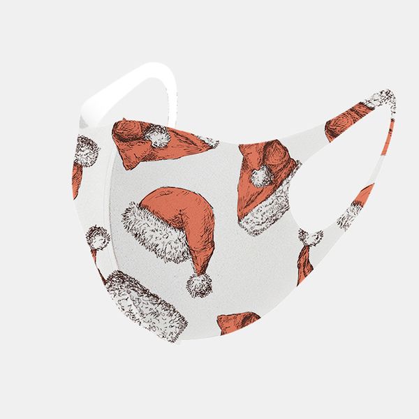 Size Ice Silk Christmas Face Mask Adults Kids Santa Deer Tree Festival Mouth Cover Washable Reusable Dustproof Mask for Boys Girls Men Women