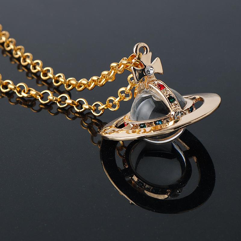 Pendant Necklaces Anime Oosaki Nana Choker Necklace Komatsu Honjo Ren Crystal Glass Bead Planet Long Chain Jewelry Cosplay Gifts