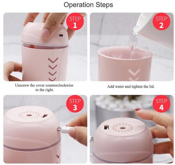 Humidifiers 2021 USB fan 3 in 1Air humidifier aromatherapy spray LED light suitable for office home with packaging CL250104