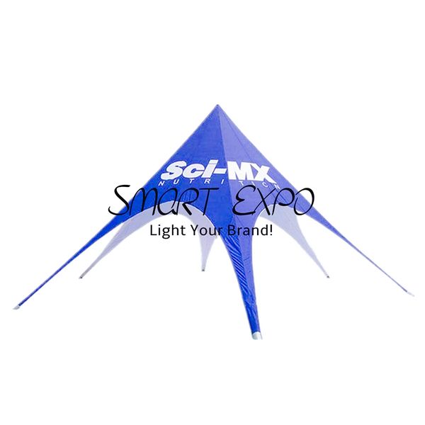 Marquee Canopy Garden Pavilion Dia14m x H6m Advertising Display for Barbecues Party Tent with Custom 600D Fabric Graphic Printing