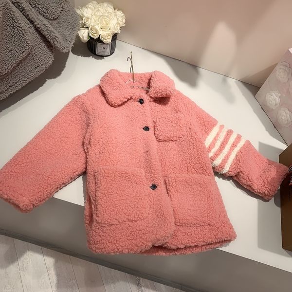 Cozy Fleece Kids Coat: Boys & Girls Winter Warm Turndown Collar Jacket