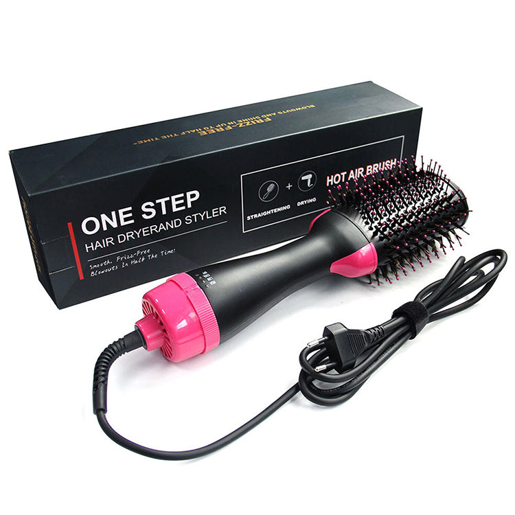 One Step Hair Dryer Brush Straightening and curing iron function Hot Air Comb Straightener curler Top Selling