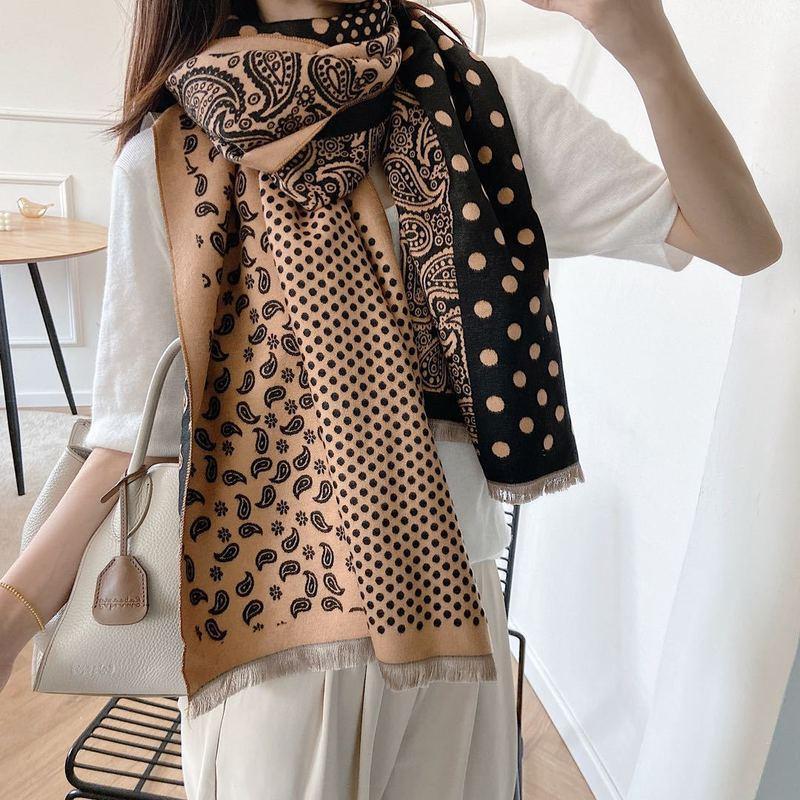 Scarves Imitation Cashmere Scaves Female Vintage Casual Wild Knitted Comfortable Warm Thick Long Women Winter Outdoor Tassel Scarf