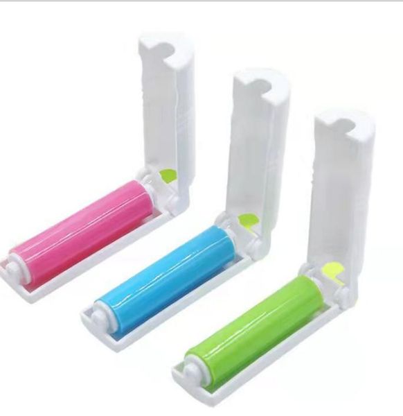 Portable folding hair removal brush Reusable Washable Lint Roller Sticky Silicone Dust Wiper Pet Hair Remover Cleaning