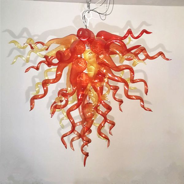 Orange Lamp Hand Blown Glass Drop Pendant Light led chandeliers for dining room modern kitchen pendant lighting 20 Inches Art Decor GG635