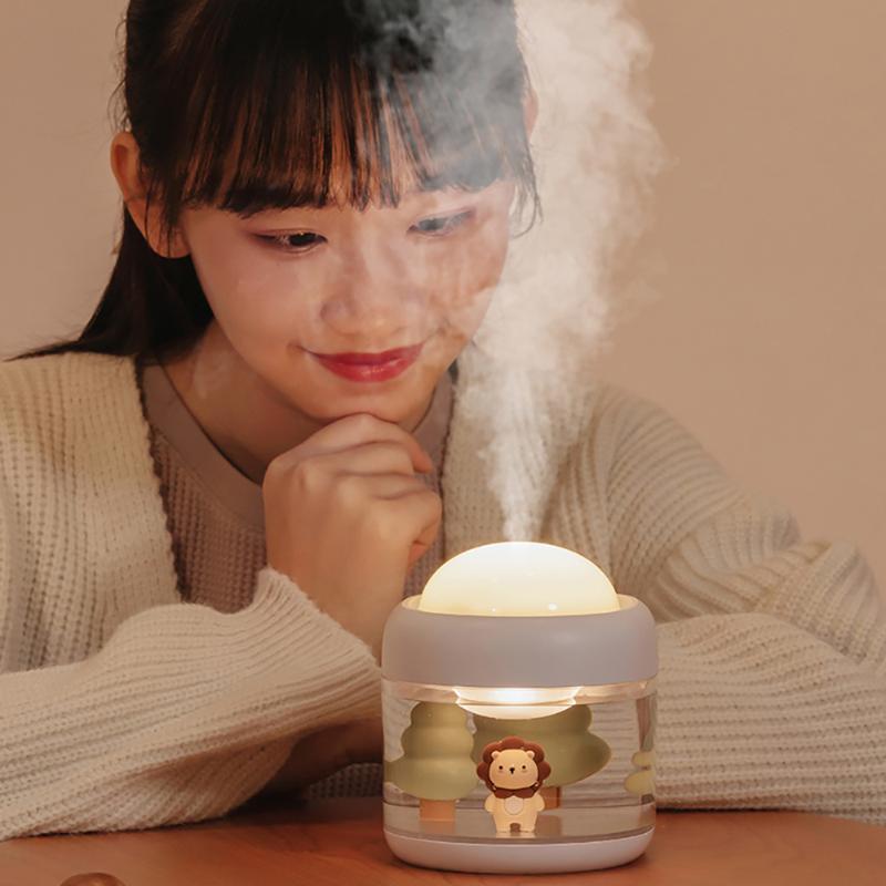 Humidifiers 2022 Projection Rotary Large Capacity Mini USB Wireless Home Desktop Humidifier Fog Generator Atomizer