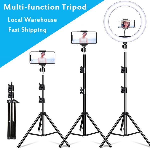 1-4 Screw Head Univeral Aluminum Selfie Tripod For Photography Ring Light Phone Mount Digital Camera Tripods Stand