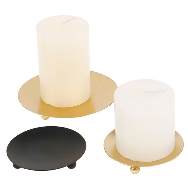 Home Decoration Candle Holders Pillar Metal Plate for Wedding Party Festival Candlestick Holder Art Gift