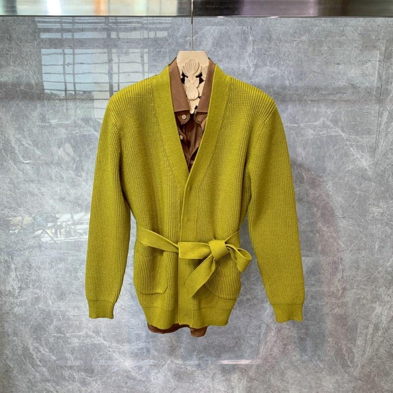 Men&#039;s Sweaters Cardigan Men Sashes Fashion Korean Style Pockets V-Neck Jacket Autumn Winter Man Solid Casual Knitting Clothing