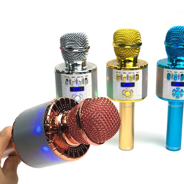 Wireless Karaoke Microphone DS898 Handheld Speaker Microphone Home KTV Player For Kids For Music Professional Speaker Player With Retail Box