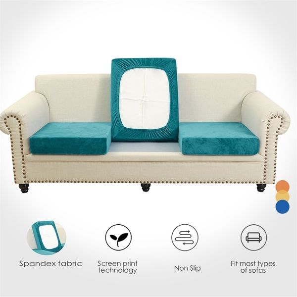 Velvet Sofa Seat Cover for Corner sofa Stretch Cushion forL Shaped housse canape dangle 211116