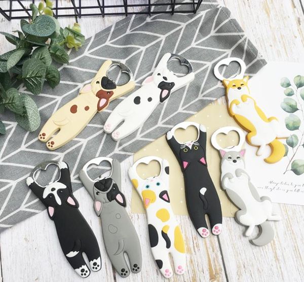 50pcs Cute Cartoon Animal Beer Bottle Opener Can Remover Fridge Magnet For Kids Message Holder Home Decor SN3079