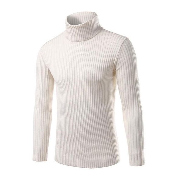 Men&#039;s Sweaters Loldeal 2021 Mens White And Pullovers Men Turtle Neck Brand Sweater Male Outerwear Jumper Knitted Turtleneck
