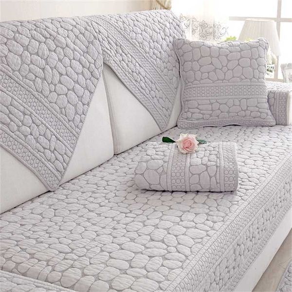 Modern Minimalist Non-slip Sofa Cover Cotton 3D Graphic Fabric Pillowcase Four Season Couch Armrest Towel Washing Cushion Home 211116