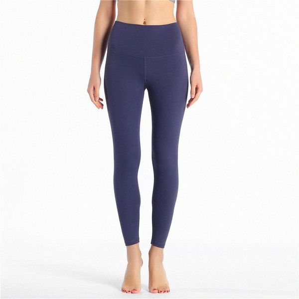 LU-32 Fitness Athletic Solid Yoga Pants Women Girls High Waist Running Outfits lulu Ladies Sports Full Leggings Lady Pant Workou o7mW#