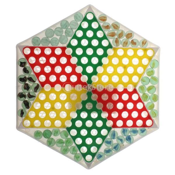 Children Party Playing Chess board games Set Chessboard Chinese Checkers Marble