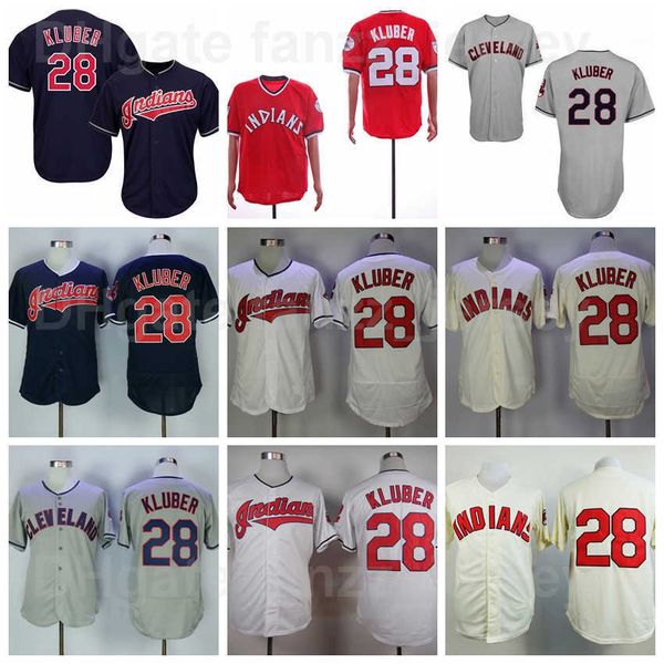 Top Retro Baseball 28 Corey Kluber Vintage Jersey 1976 Retire Pullover Navy Blue White Grey Beige Cooperstown Flexbase Cool Base Team All St